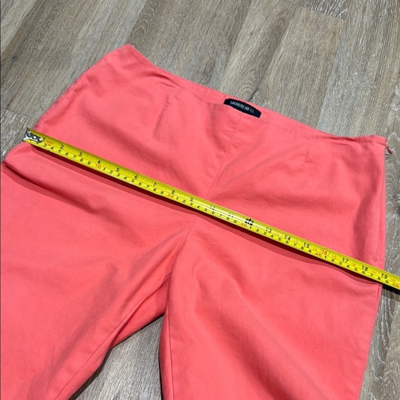 Lafayette 148 New York Size 8 Coral Stretch Straight Leg Pants Trouser - Picture 10 of 12